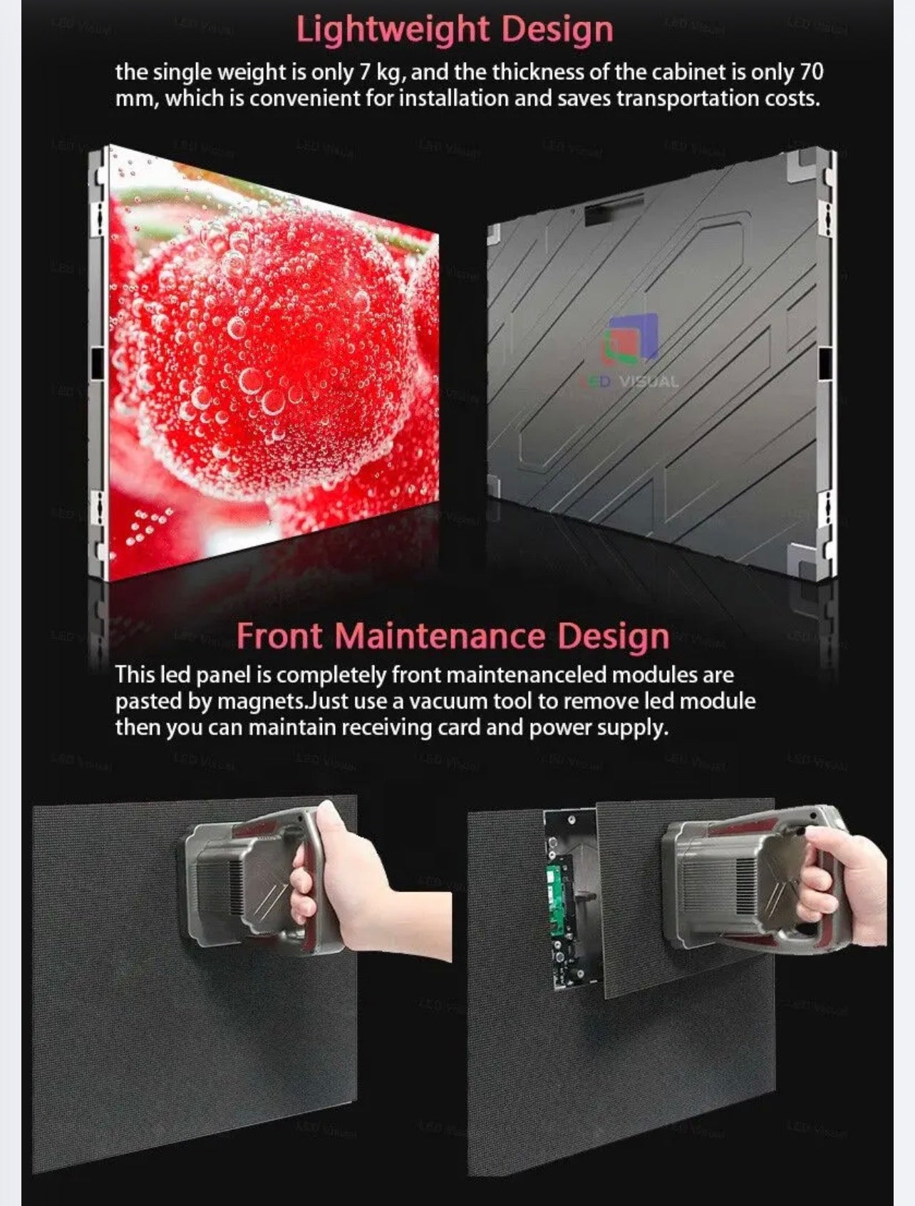 LED Display Board Indoor Fixed LED
GOB Design
Front Service
3840Hz+110V